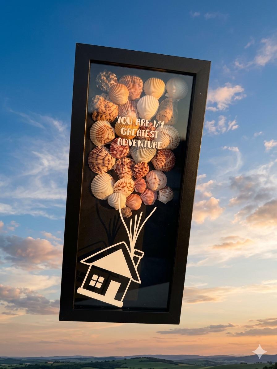 Shell Shadow Box Art – You Are My Greatest Adventure