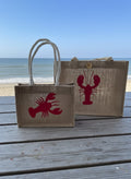 Red Lobster Jute Tote Bag