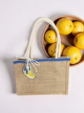Coastal Mini Jute Tote Bag with Shell Charm