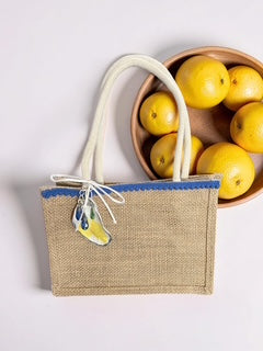 Coastal Mini Jute Tote Bag with Shell Charm