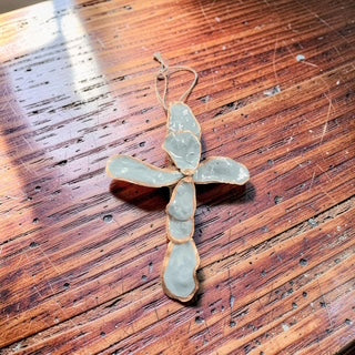 Handcrafted Shell Cross Ornament